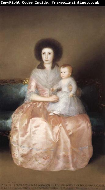 Francisco Goya Countess of Altamira and her Daughter